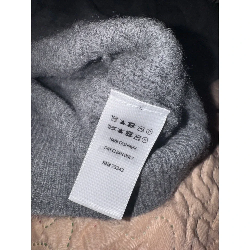 Isaac Mizrahi Men's 2ply 100% Cashmere Crew Neck Sweater Large Gray